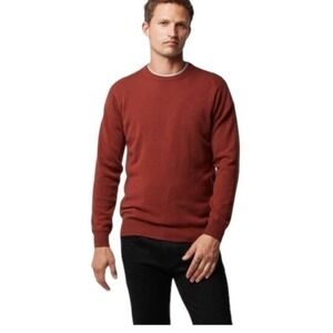 Rodd & Gunn Hillend Bordeaux Red Merino Wool Crewneck Pullover Sweater M NWT